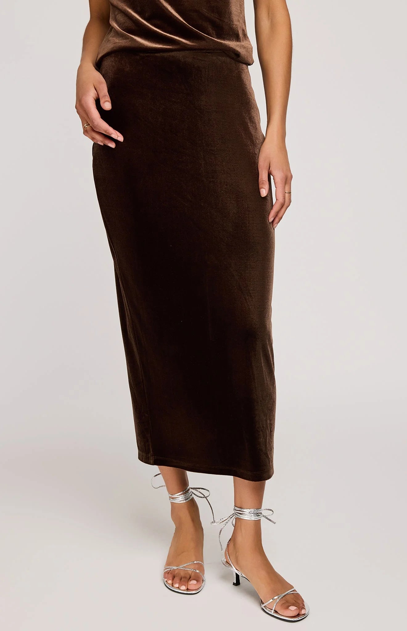 Dahlia Velvet Skirt - MST GoodsGentle Fawn