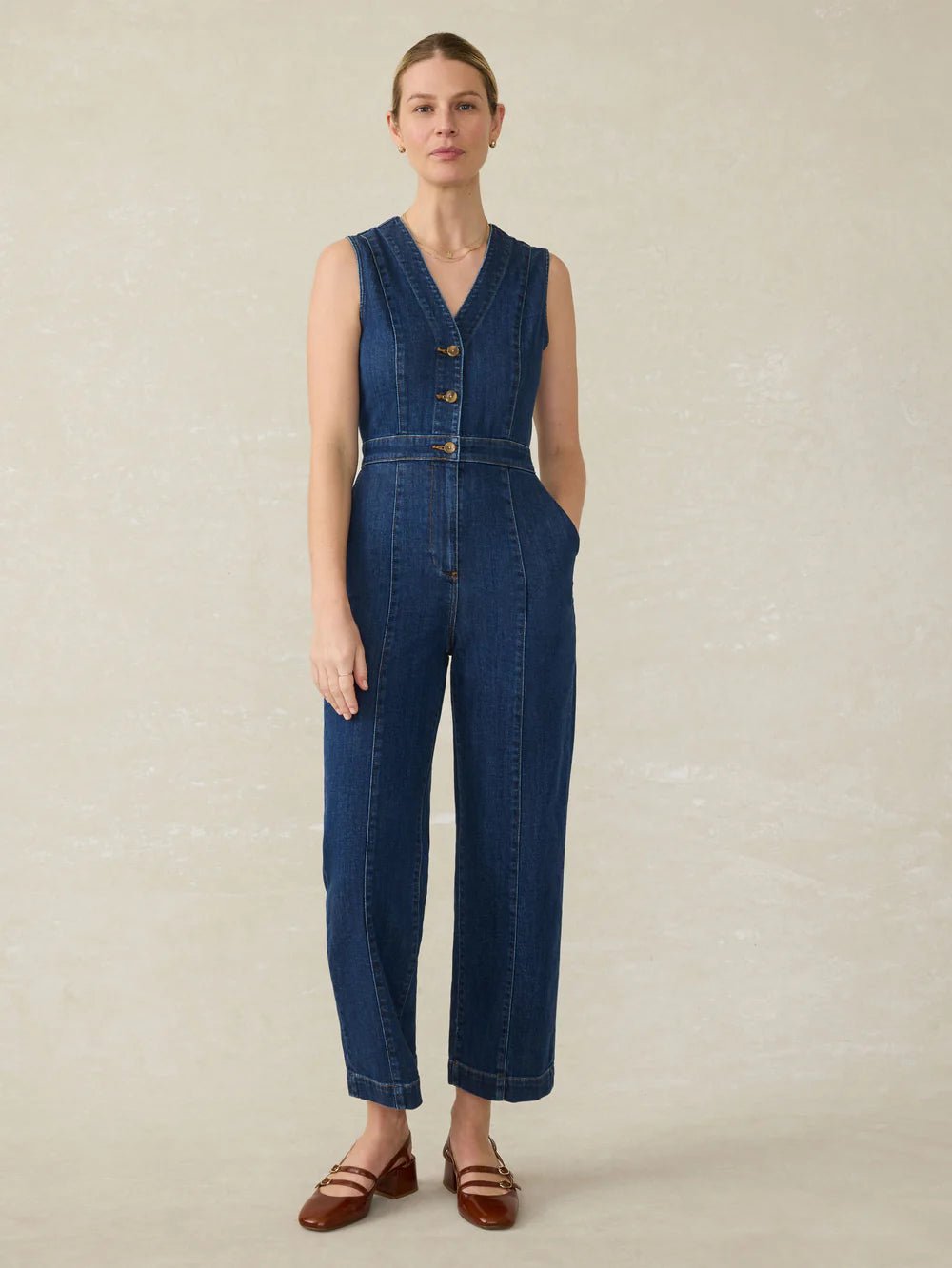 Denim Giselle Jumpsuit - MST GoodsFaherty