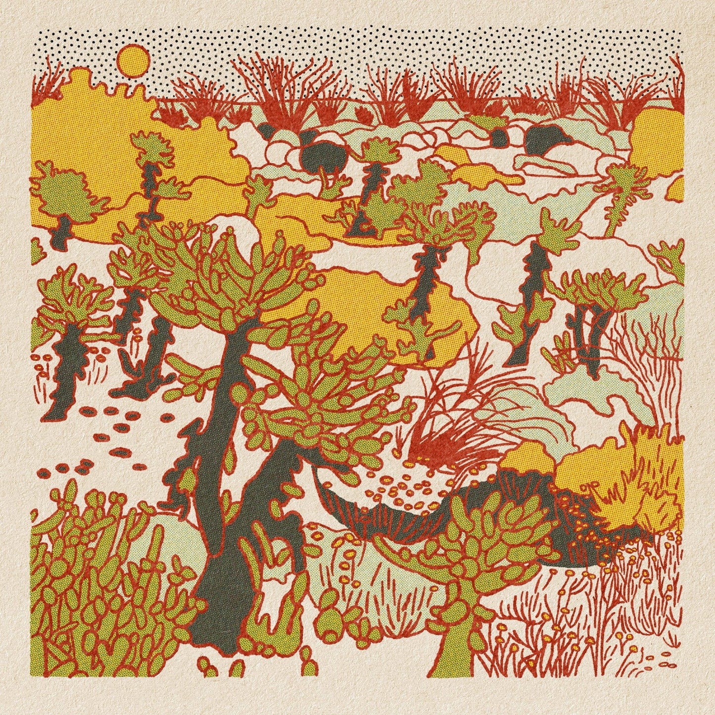 Desert Mountain 10 12x12 - MST GoodsArt PrintCaroline Clark