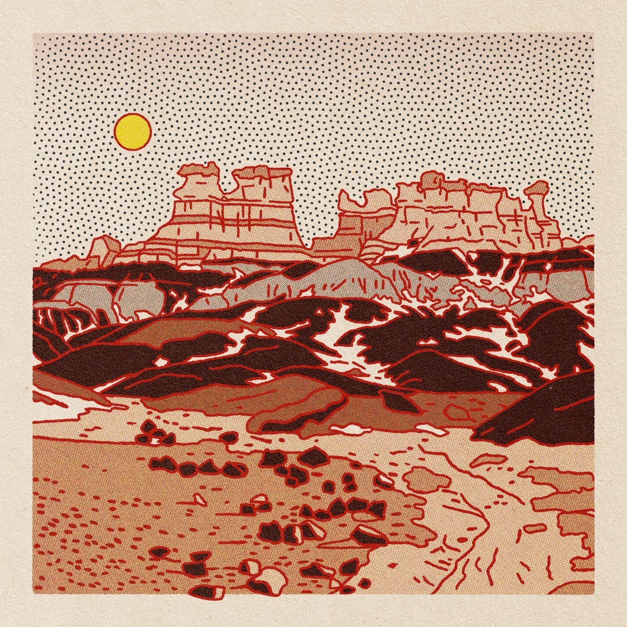 Desert Mountain 12 12x12 - MST GoodsDecorative StickersCaroline Clark
