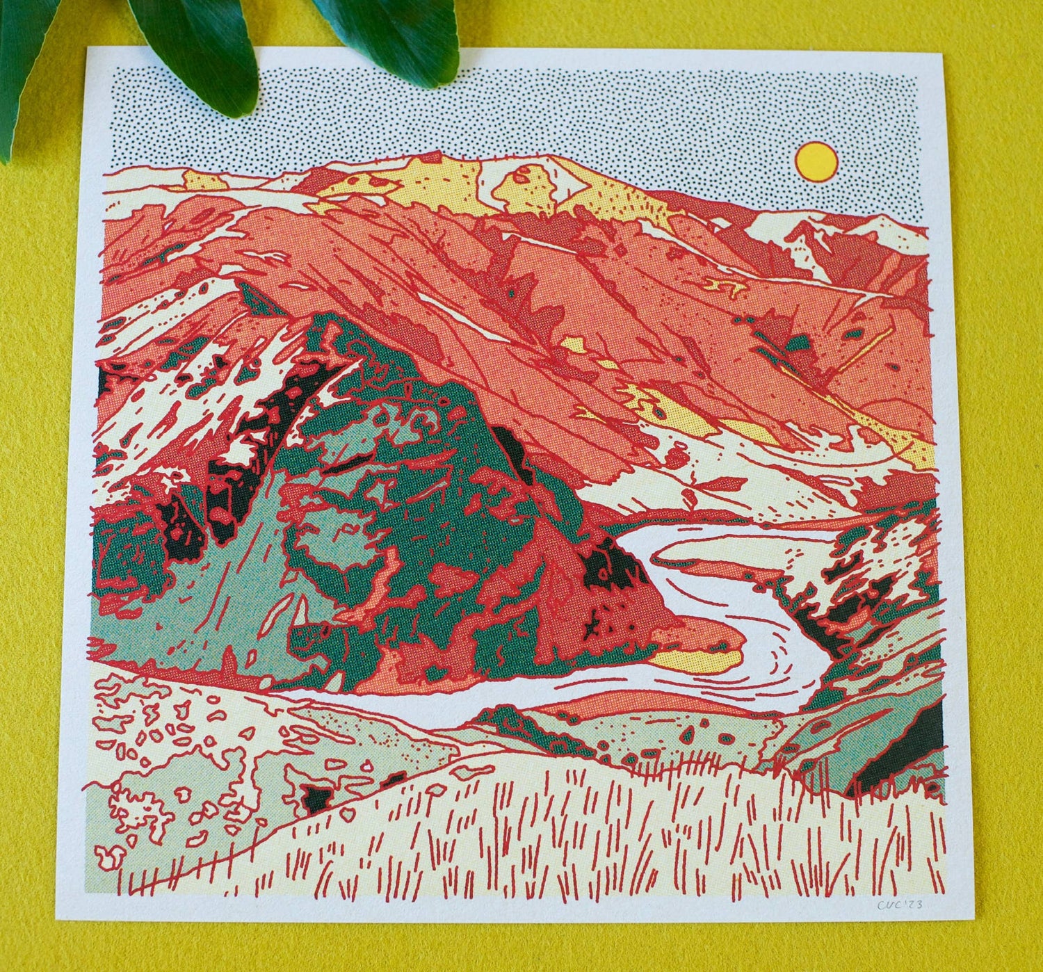 Desert Mountain 19 12x12 - MST GoodsArt PrintCaroline Clark