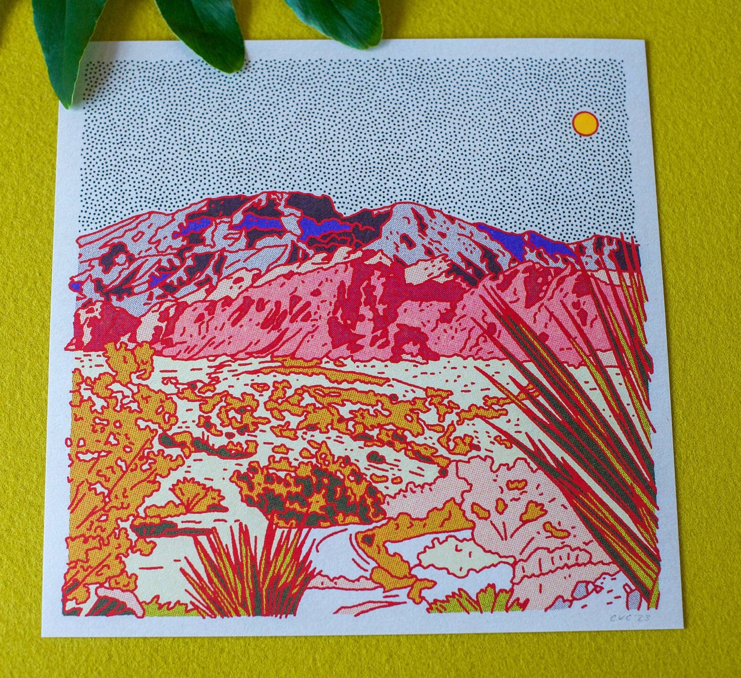Desert Mountain 21 12x12 - MST GoodsArt PrintCaroline Clark
