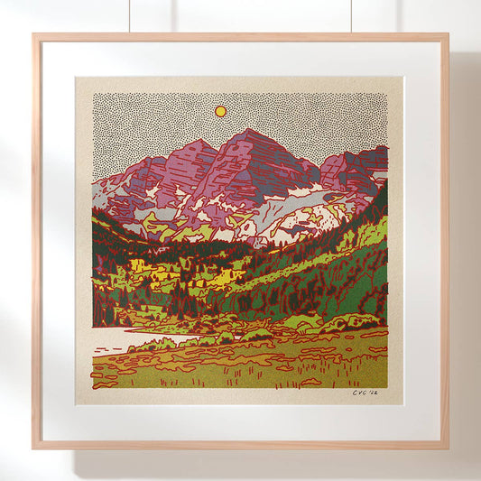Desert Mountain 24 12x12 - MST GoodsArt PrintCaroline Clark