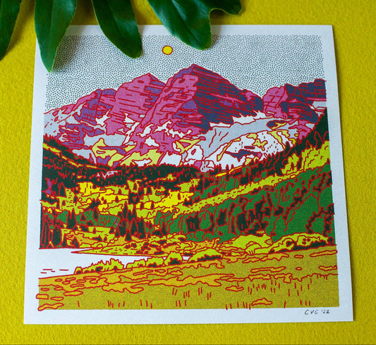 Desert Mountain 24 12x12 - MST GoodsArt PrintCaroline Clark