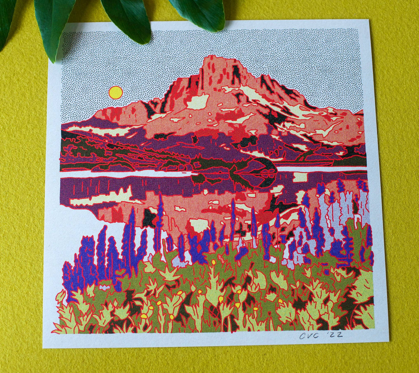 Desert Mountain 28 12x12 - MST GoodsArt PrintCaroline Clark
