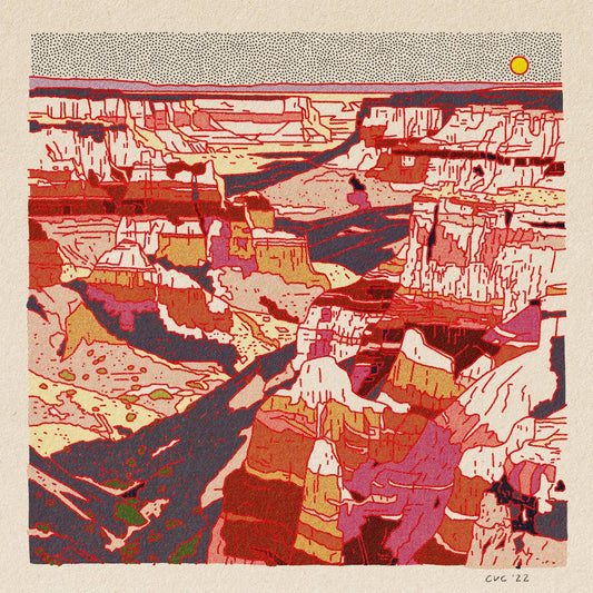 Desert Mountain 31 12x12 - MST GoodsArt PrintCaroline Clark