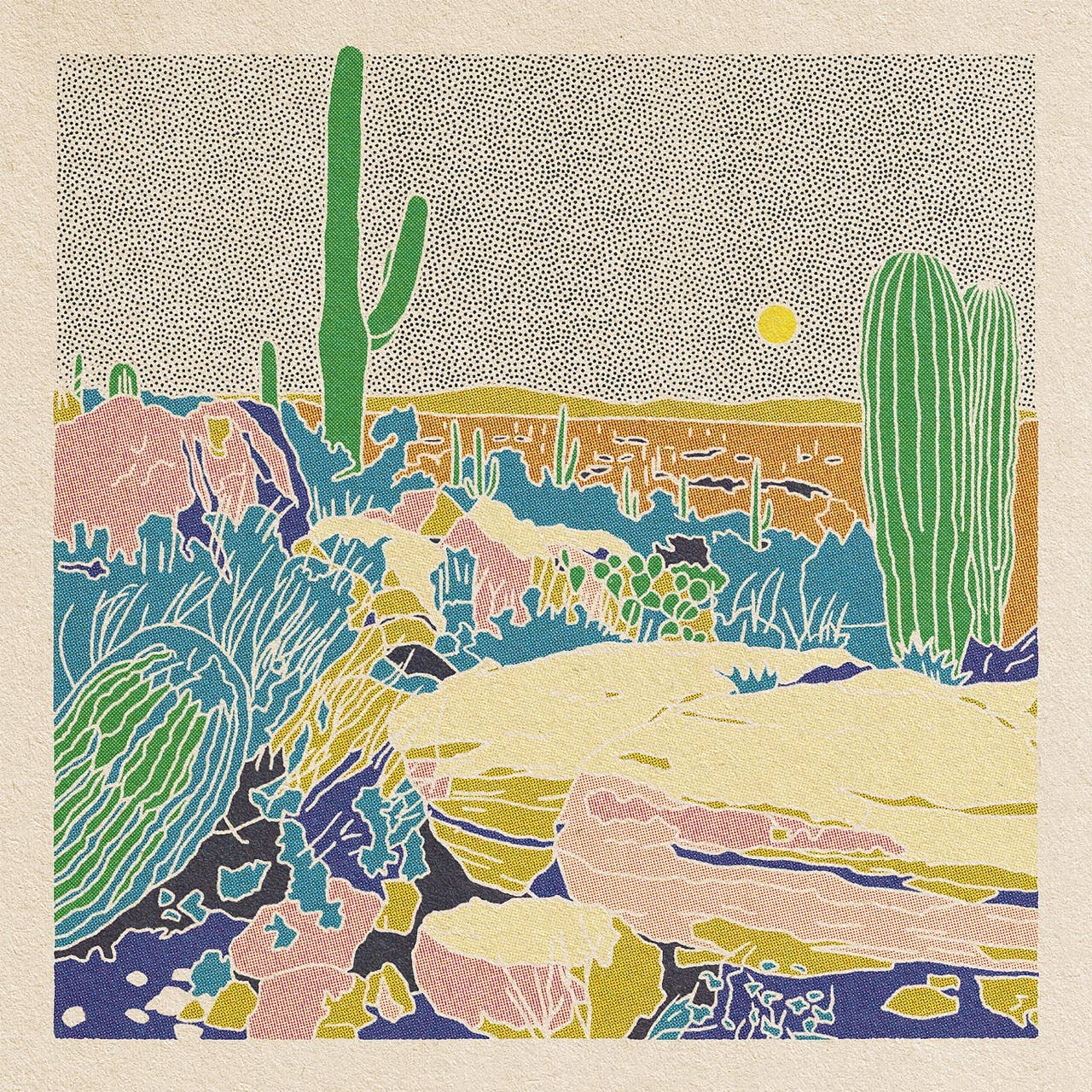 Desert Mountain 33 12x12 - MST GoodsArt PrintCaroline Clark
