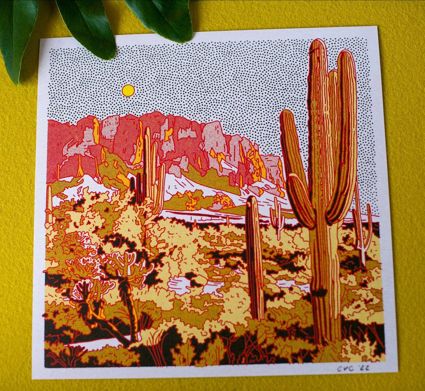 Desert Mountain 35 12x12 - MST GoodsArt PrintCaroline Clark