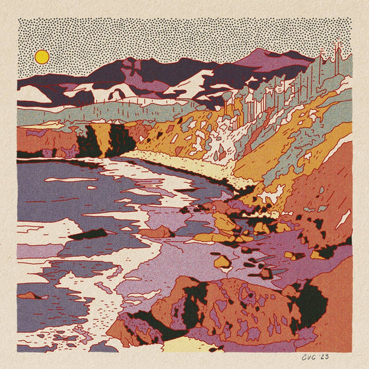 Desert Mountain 36 12x12 - MST GoodsArt PrintCaroline Clark