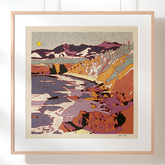 Desert Mountain 36 12x12 - MST GoodsArt PrintCaroline Clark