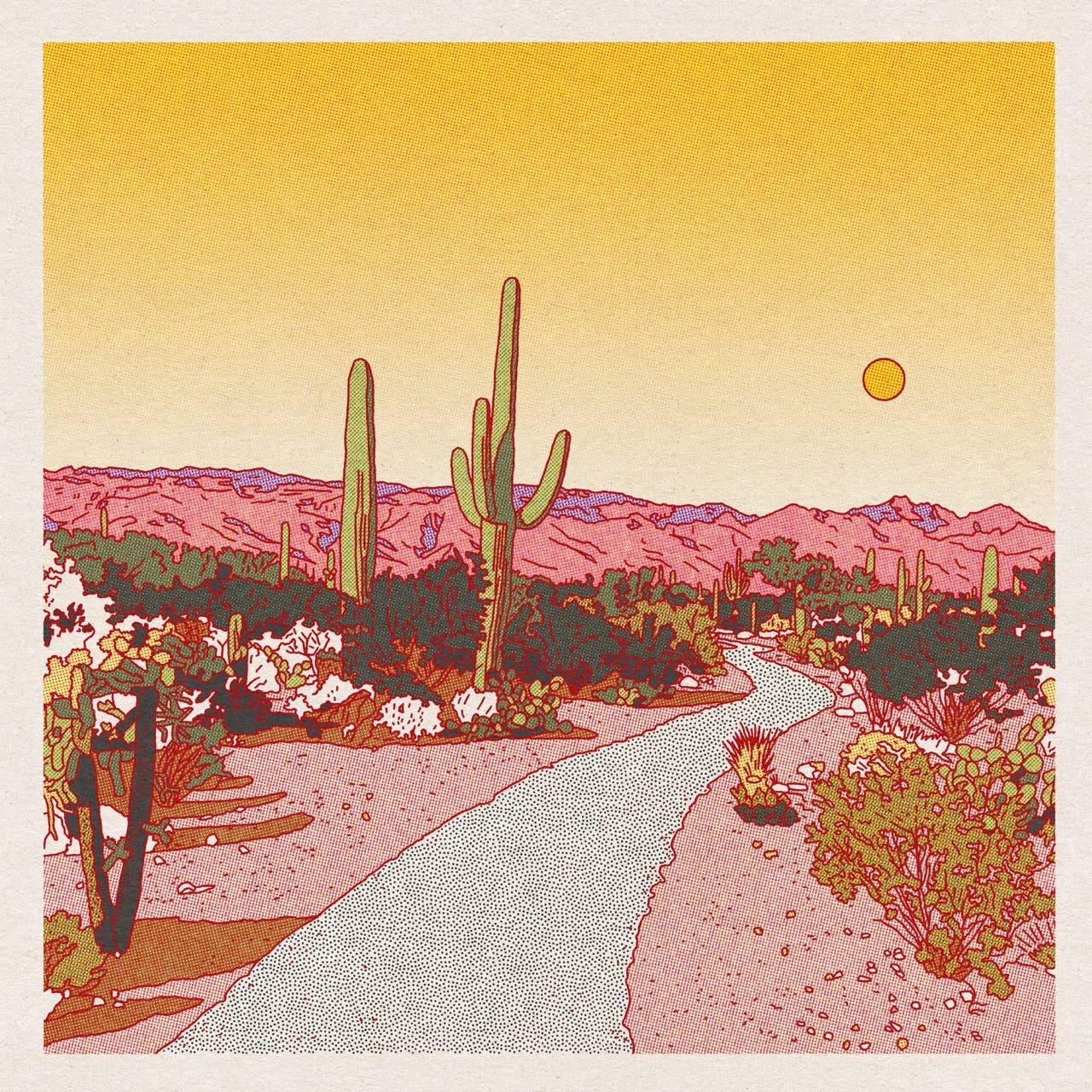 Desert Mountain 37 12x12 - MST GoodsArt PrintCaroline Clark