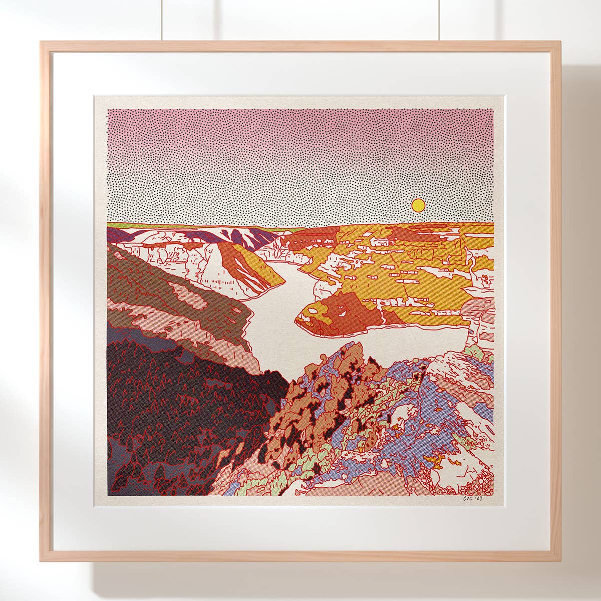 Desert Mountain 38 12x12 - MST GoodsArt PrintCaroline Clark
