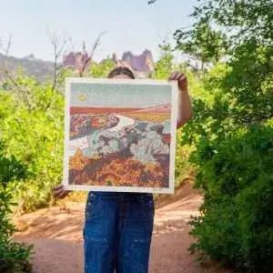 Desert Mountain 40 Square Print - MST GoodsCaroline Clark