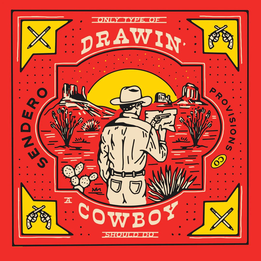 Drawin Cowboy Bandana - MST GoodsBandanasSendero Provisions Company