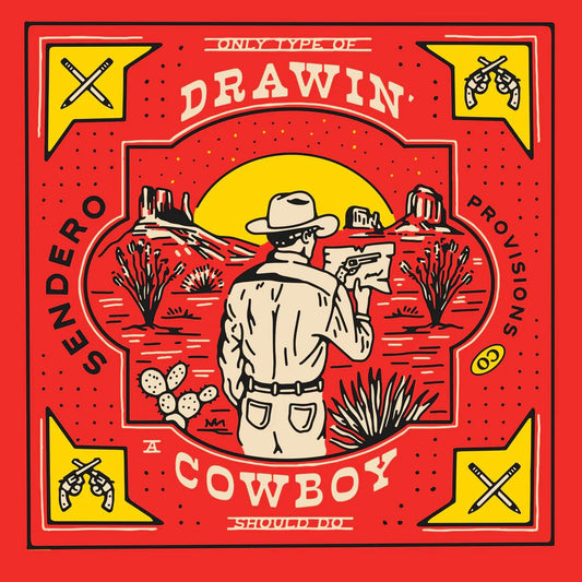 Drawin Cowboy Bandana - MST GoodsBandanasSendero Provisions Company