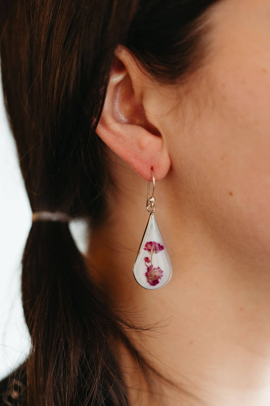 Purple Rain Flower Earrings