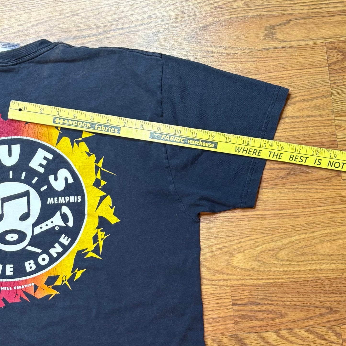 Blues To The Bone Memphis Beale St Graphic T Shirt Mens Large Double Sided Music Tee