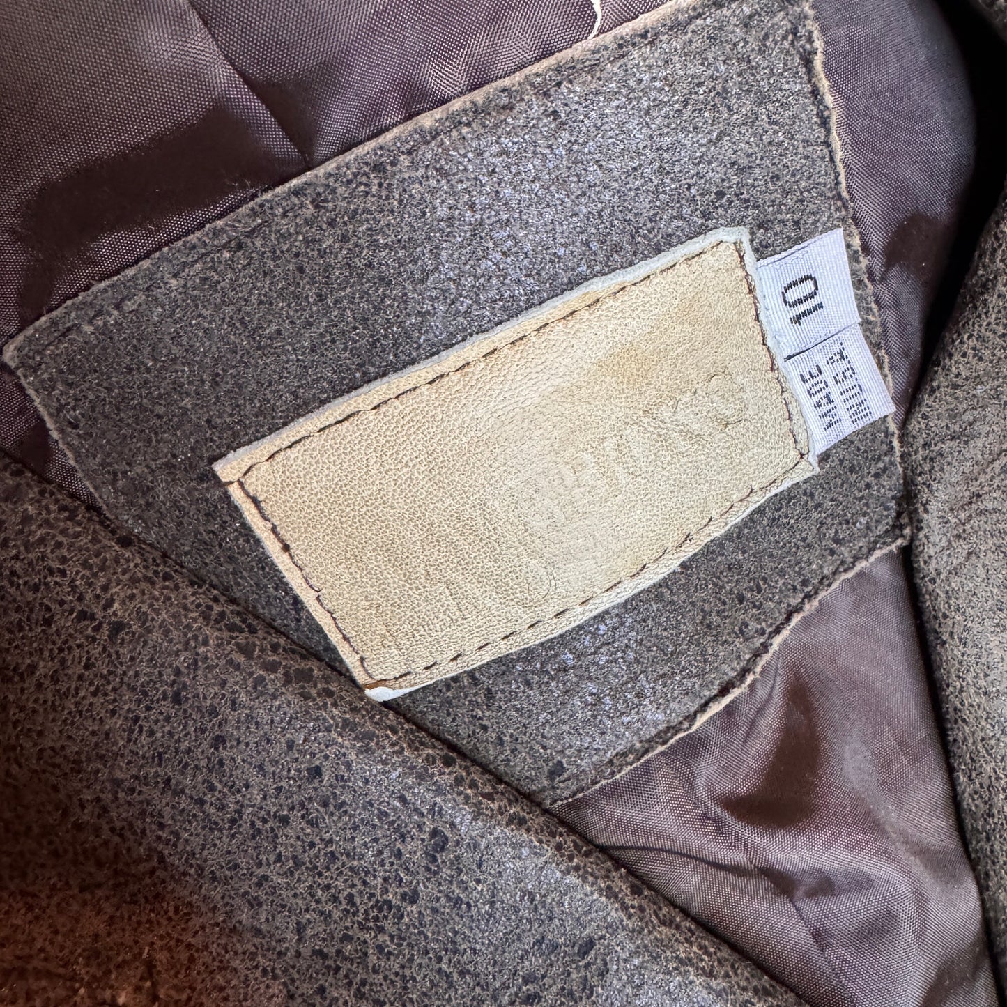 Vintage Y2k Mavericks Leather Vest Distressed Brown Women's Small