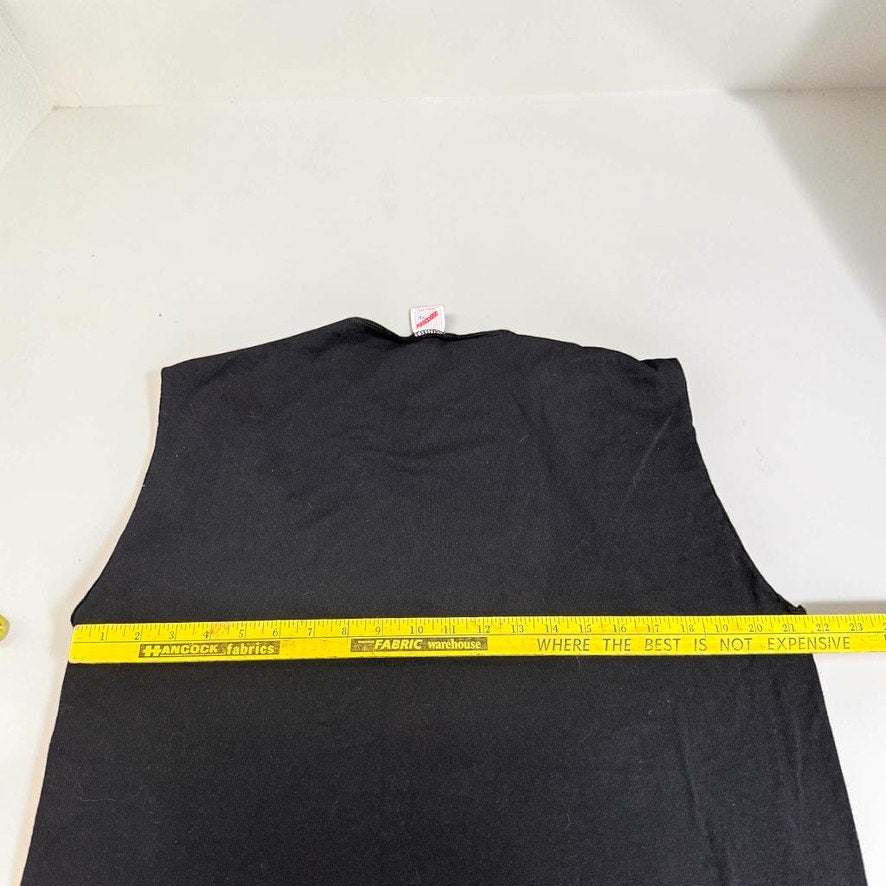 Vintage Top Waylon Jennings Full Circle Cutoff T-shirt Black Blue Jerzees