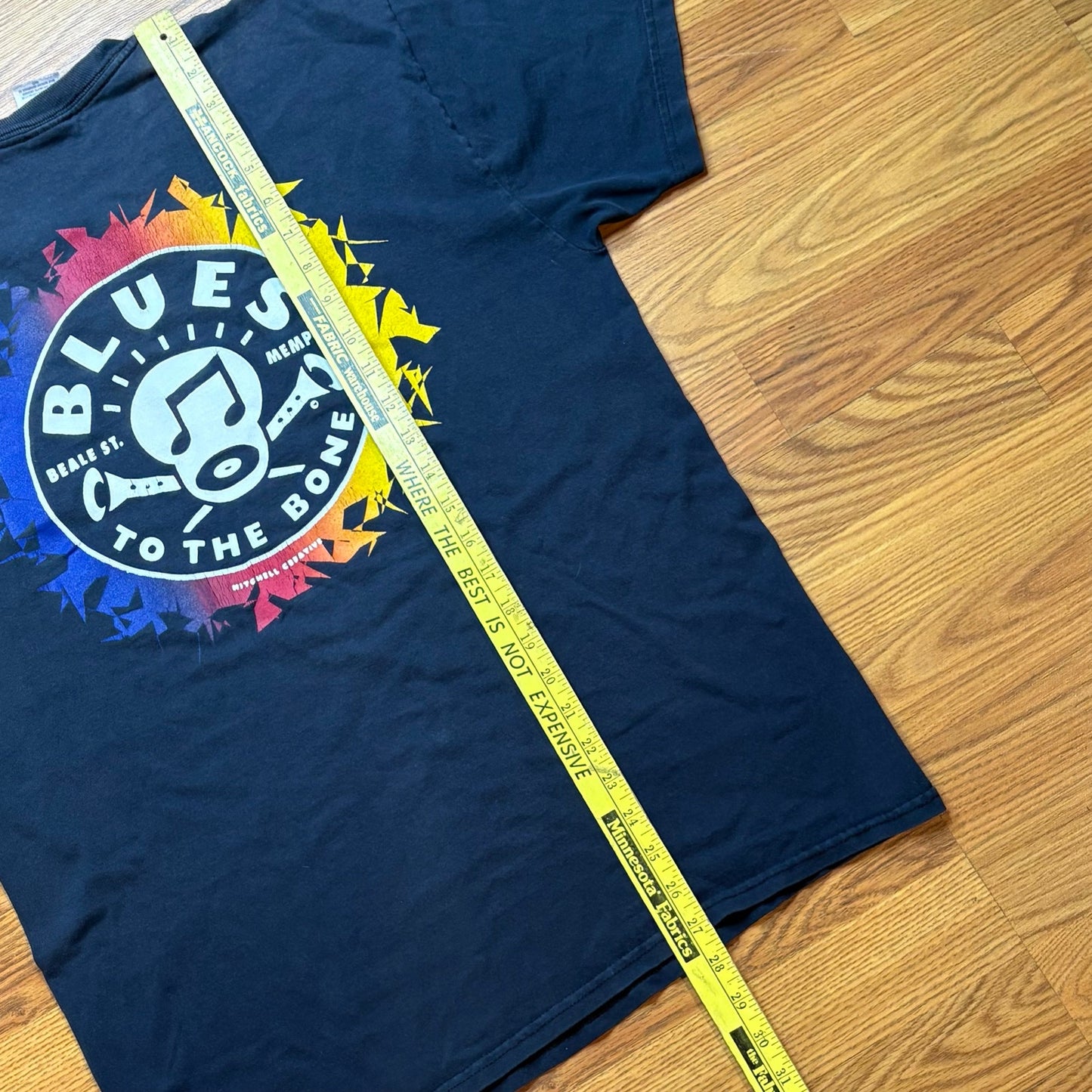 Blues To The Bone Memphis Beale St Graphic T Shirt Mens Large Double Sided Music Tee