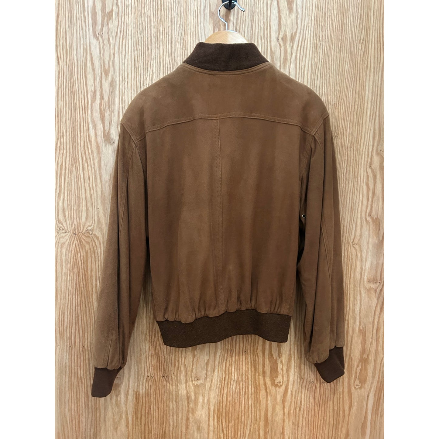 Vintage 1990s Golden Bear Brown Suede Bomber Men's Medium Excellent