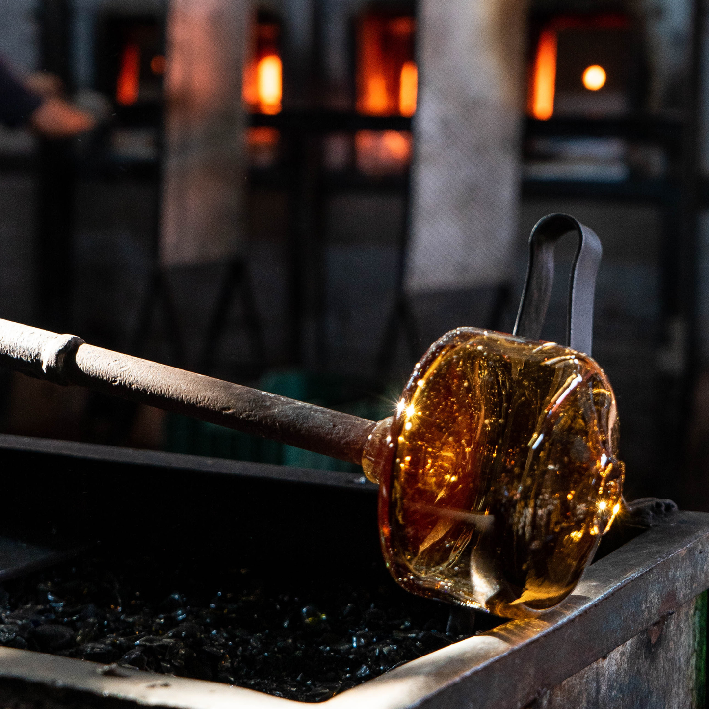 Pure Beeswax Jar Candle in Blown Glass Holder