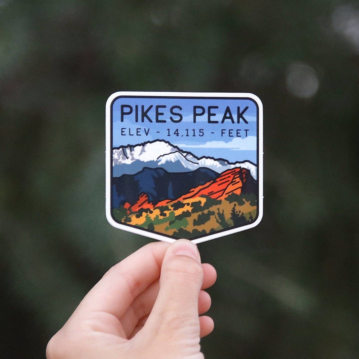 Pikes Peak Sticker | Garden of the Gods Colorado Springs CO Decal | Waterproof and UV Resistant, Great for Outdoors