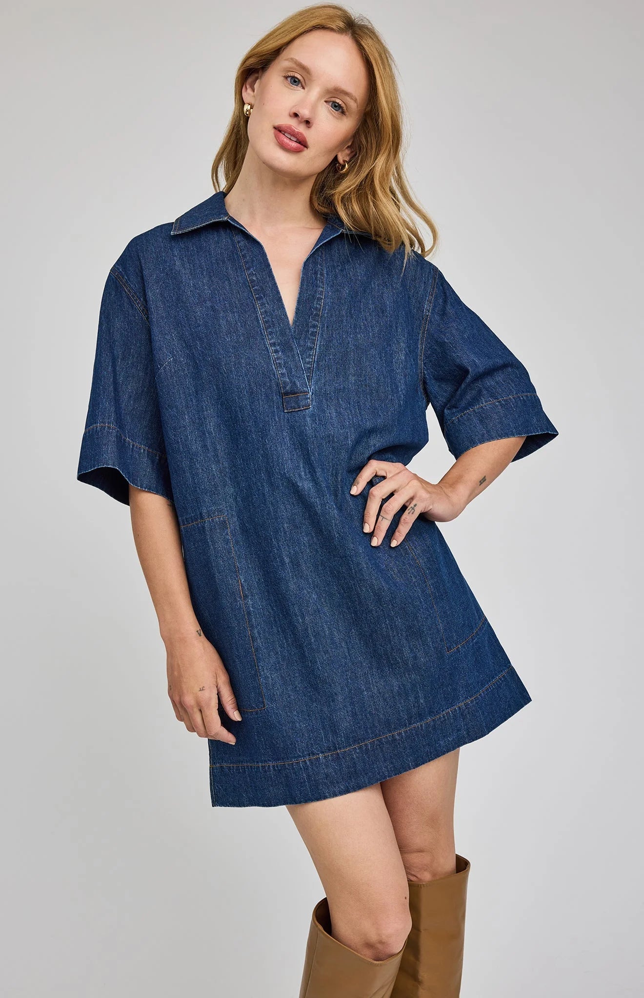 Evelina Denim Dress - MST GoodsGentle Fawn