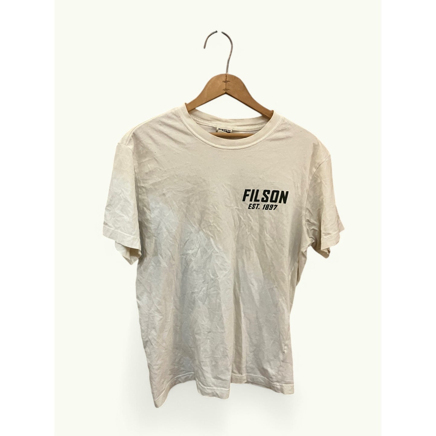 Mens White Filson Co Mountain Logo T-Shirt