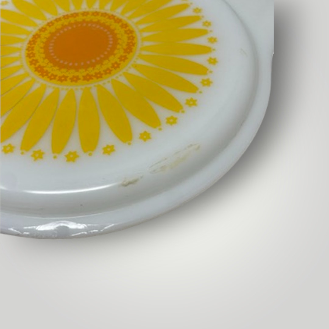 Vintage Pyrex Daisy Replacement Lid Flower Yellow 24-c 4