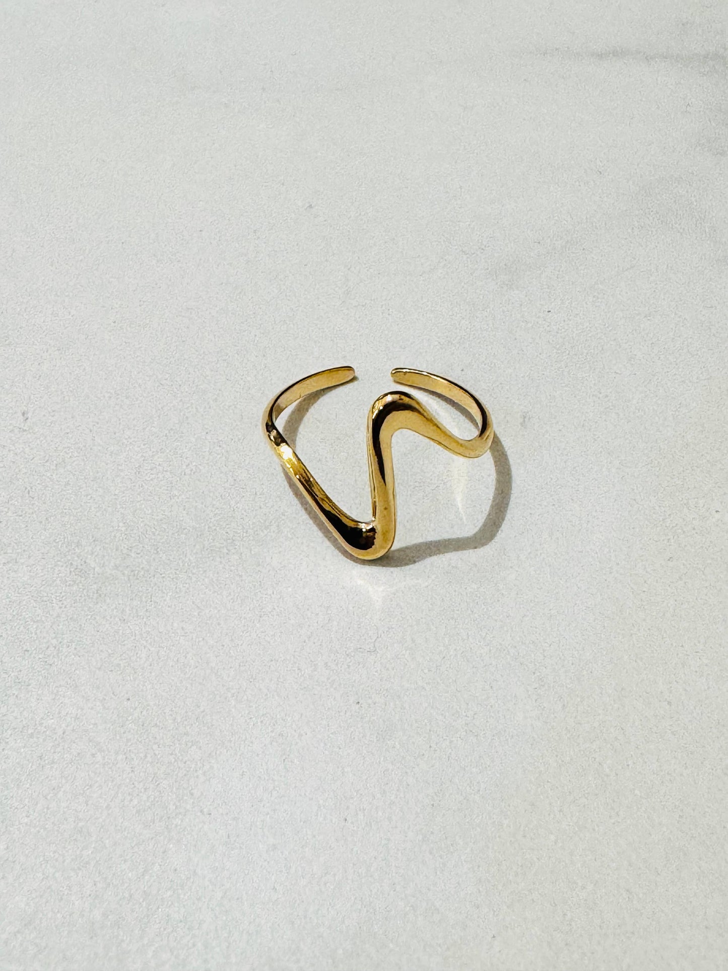 Wave Adjustable Stainless Steel Ring