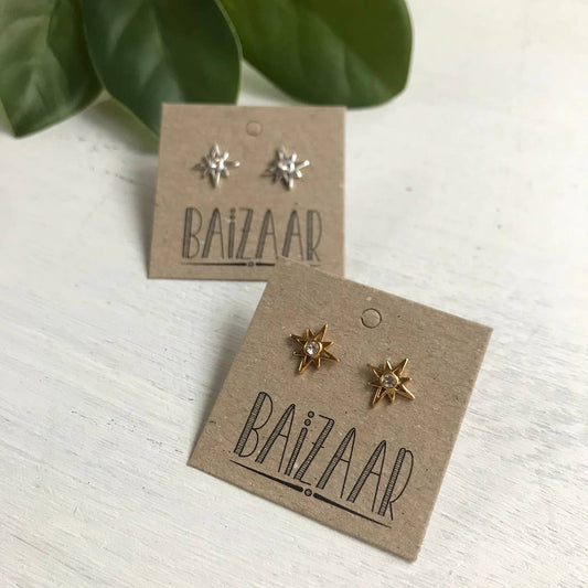 Star Sparkle Stud Earrings