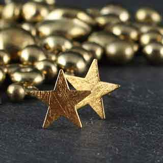 23k Star Post Earring