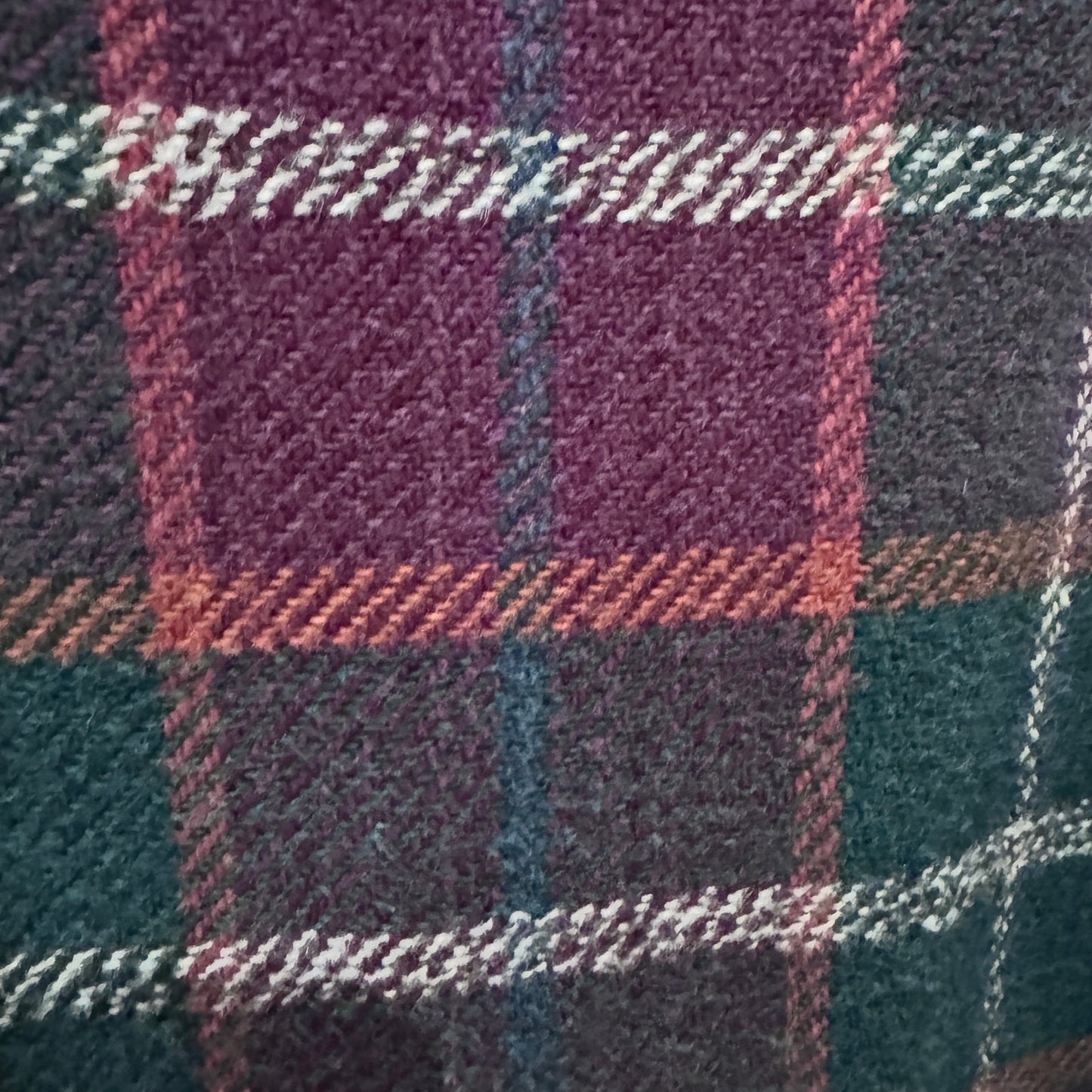 Vintage 1990s Polo by Ralph Lauren Flannel Cotton Soft Heavy M Maroon Green