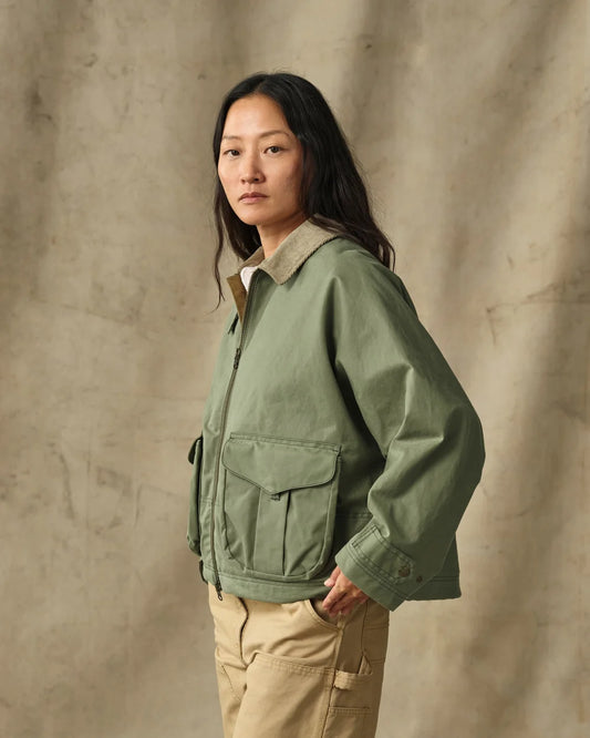 Women's Shelter Cloth Short Work Jacket - Sage Olive