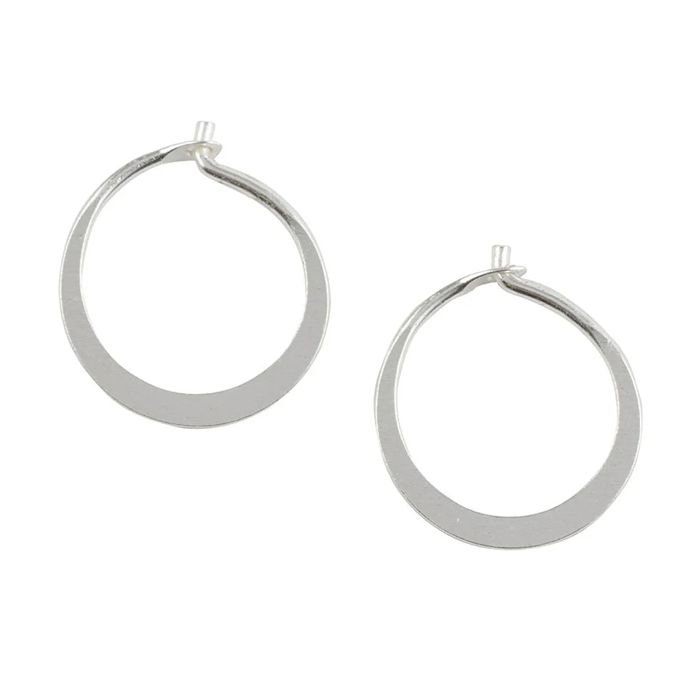 Flat Sleeper Hoop 12mm Sterling