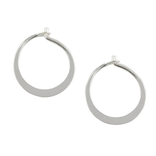 Flat Sleeper Hoop 12mm Sterling