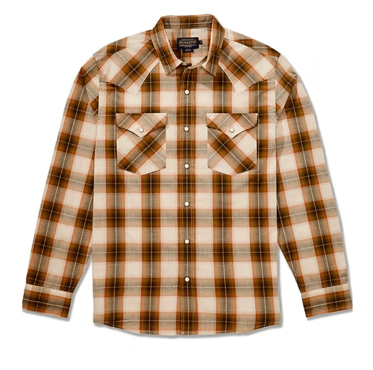 Frontier Shirt L/S Rust Brown Plaid - MST GoodsLong Sleeve ShirtPendleton