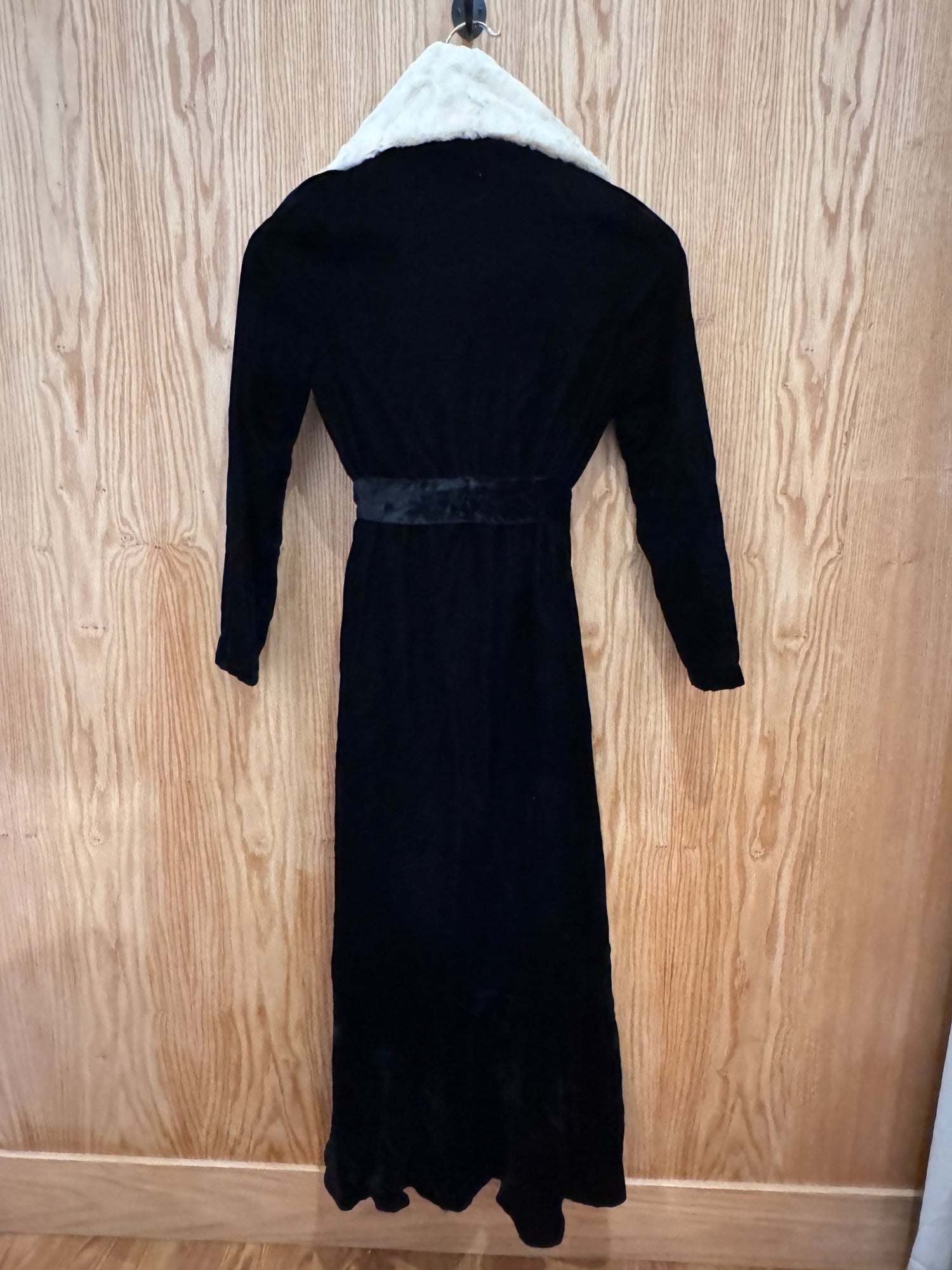 Fur and velvet Robe Dressing Gown Coat - MST GoodsVintage