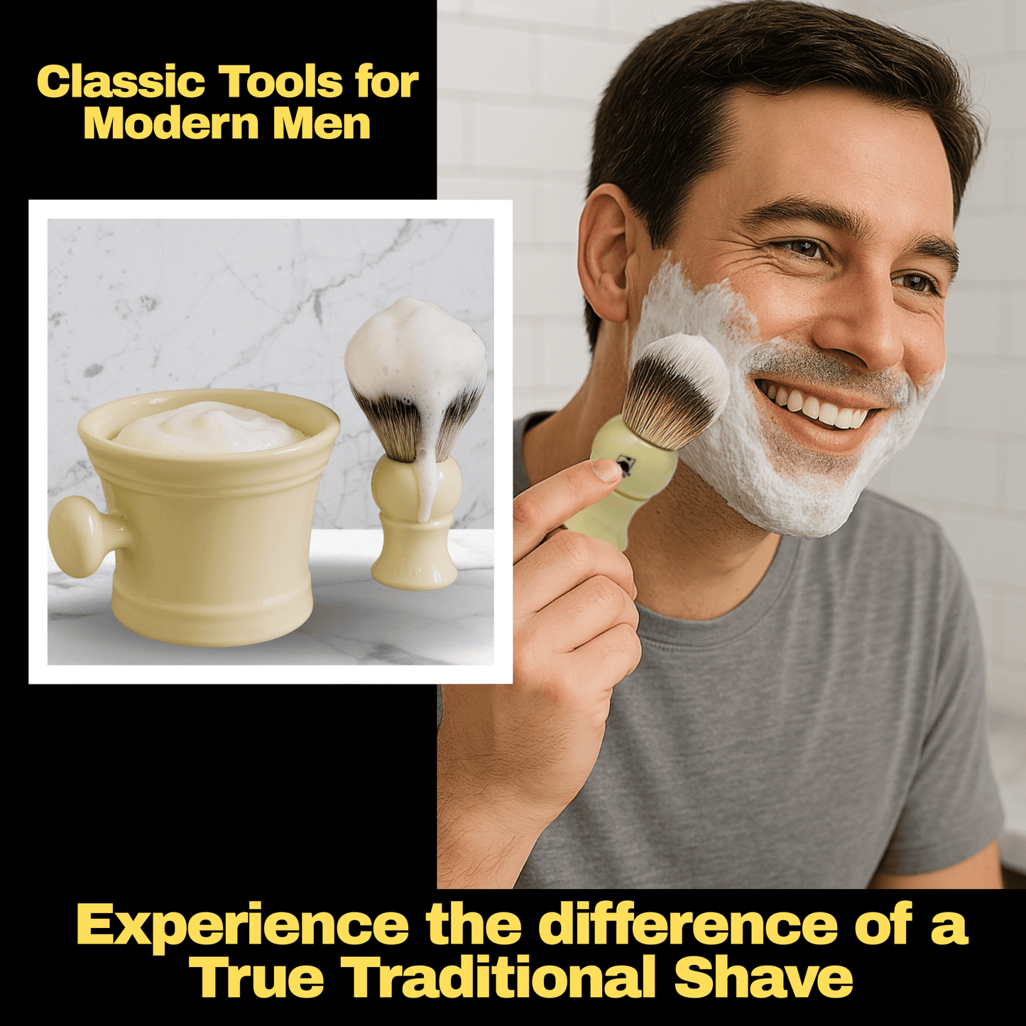 GBS 3 Piece Mug, brush and Shaving soap Set - MST GoodsGENTS FINE GROOMING PRODUCTS