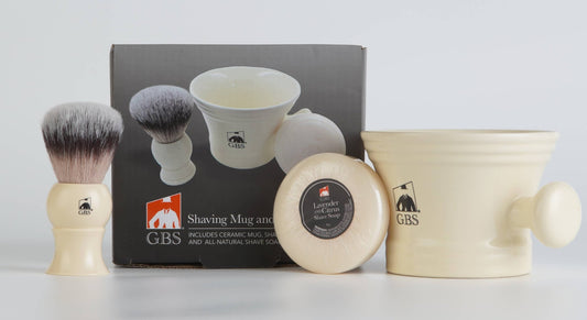 GBS 3 Piece Mug, brush and Shaving soap Set - MST GoodsGENTS FINE GROOMING PRODUCTS