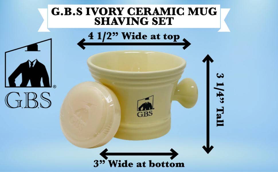 GBS 3 Piece Mug, brush and Shaving soap Set - MST GoodsGENTS FINE GROOMING PRODUCTS