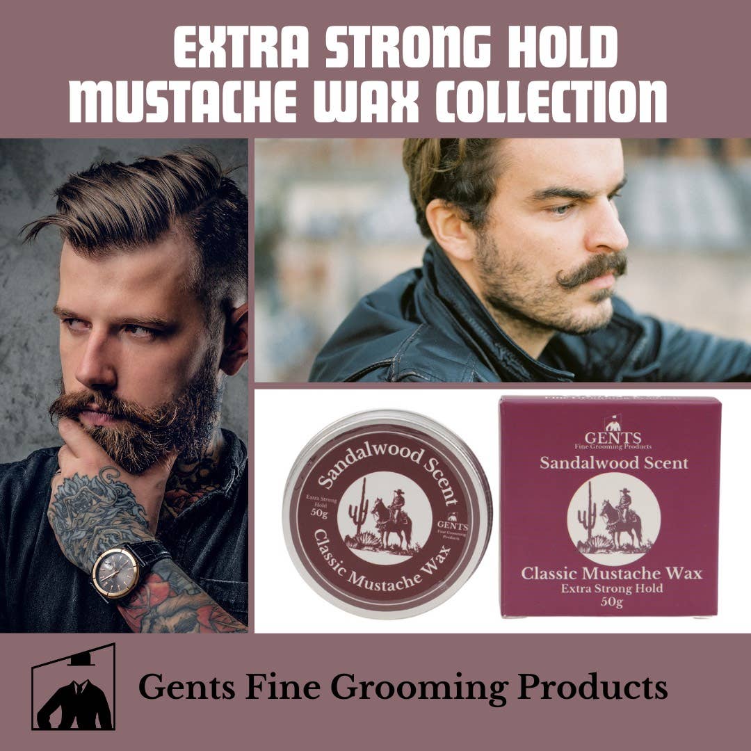 Gents Mustache Wax – Strong Hold - MST GoodsGENTS FINE GROOMING PRODUCTS