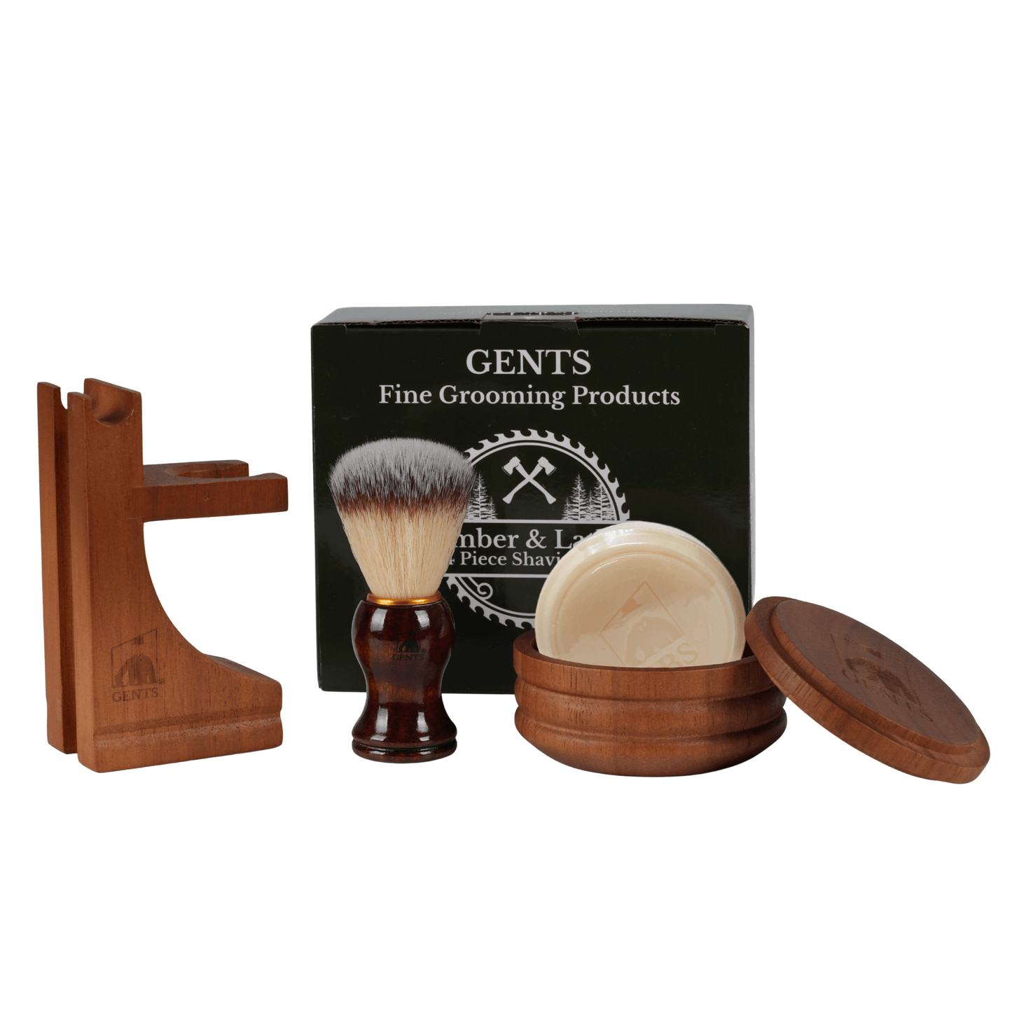 GENTS Timber & Lather 4 Piece Shaving Set (Cedar & Pine) - MST GoodsGENTS FINE GROOMING PRODUCTS