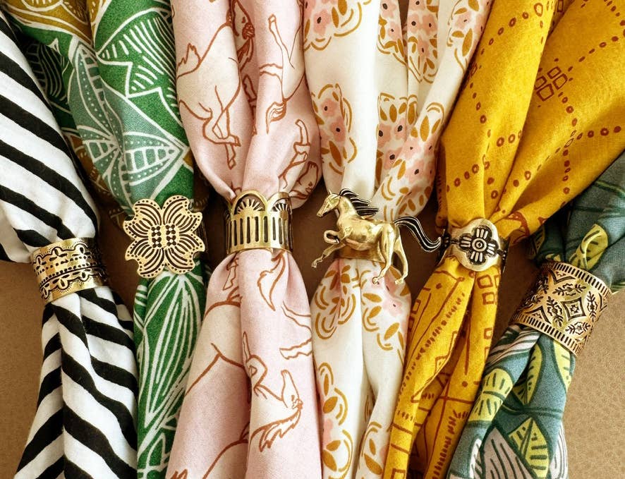 Gladys Brass Bandana Slide Ring - MST GoodsHandker Bandanas