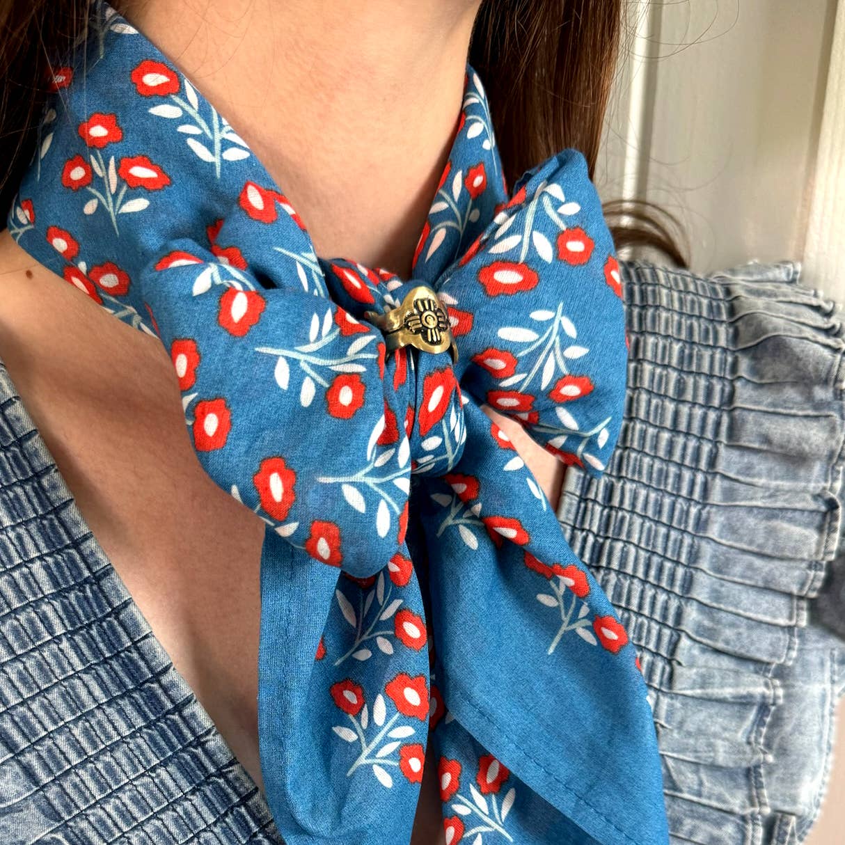 Gladys Brass Bandana Slide Ring - MST GoodsHandker Bandanas