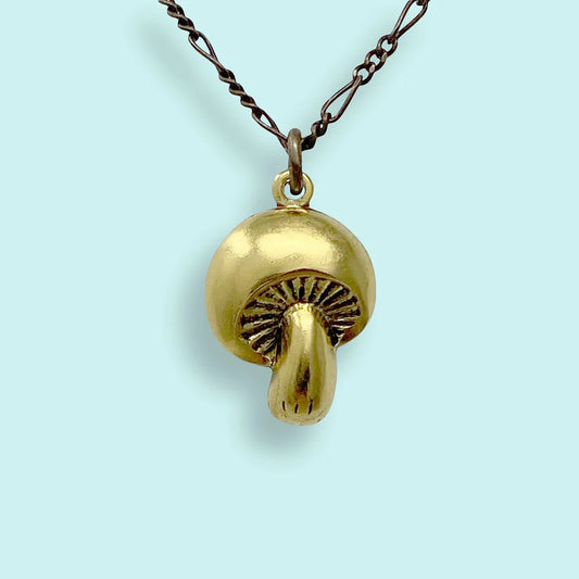 Golden Mushroom Necklace - MST GoodsOrnamental Things