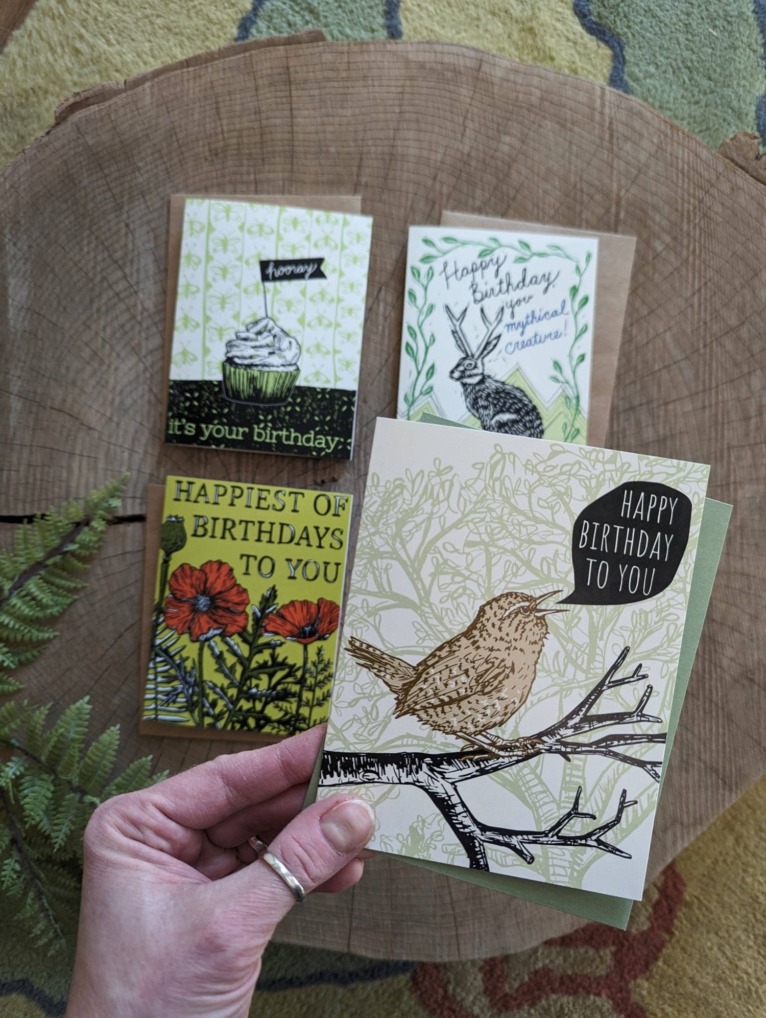 Greeting card | happy birthday to you wren - bird - MST Goodsilikesara | art + goods