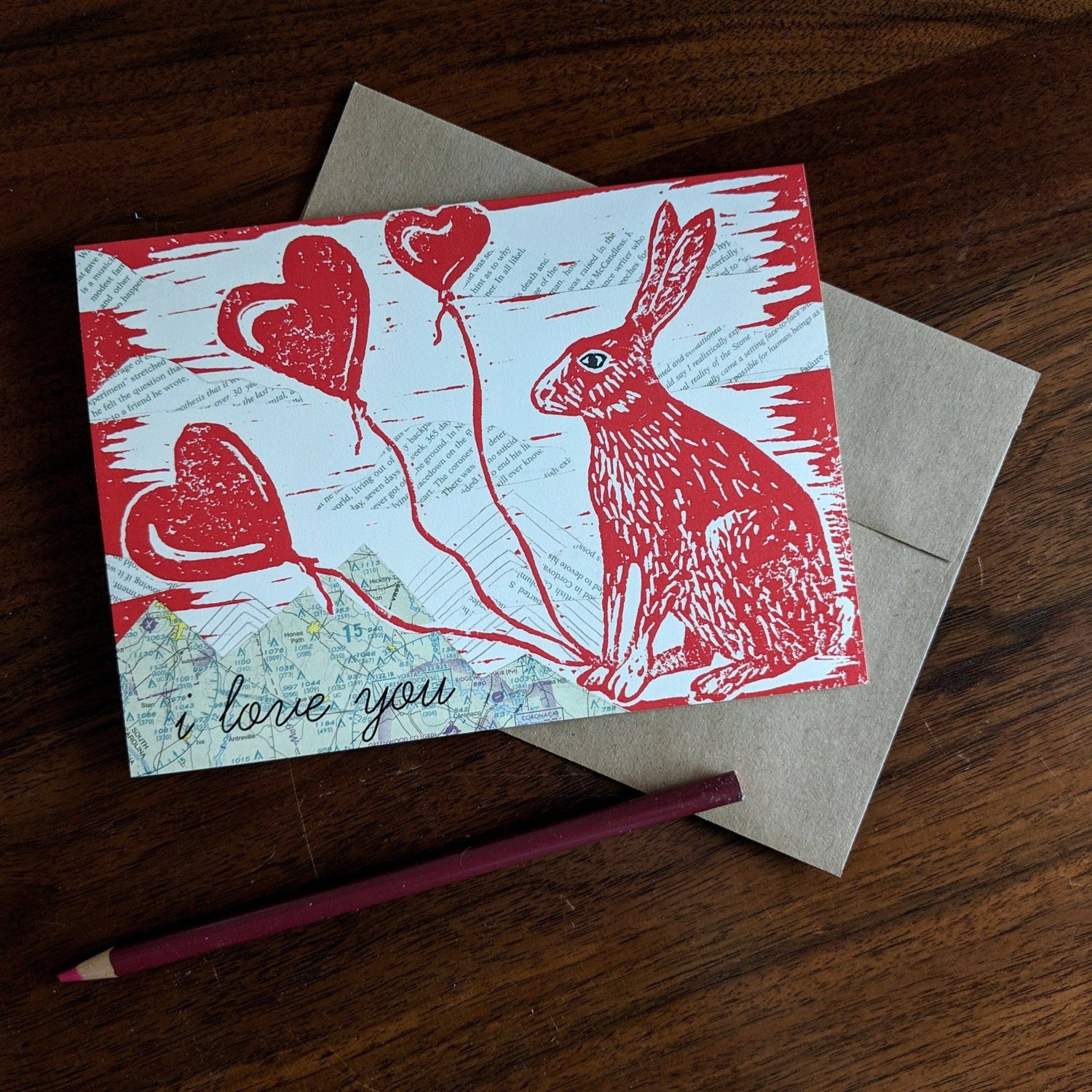 Greeting card | i love you bunny - MST Goodsilikesara | art + goods