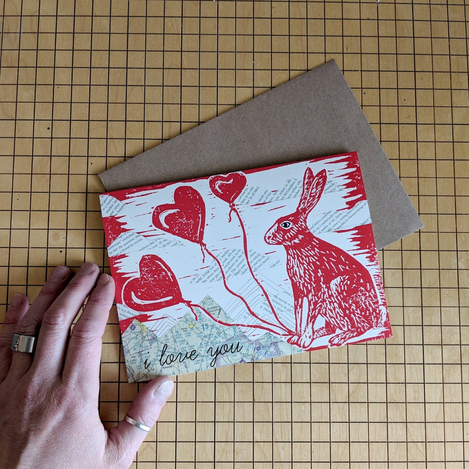 Greeting card | i love you bunny - MST Goodsilikesara | art + goods